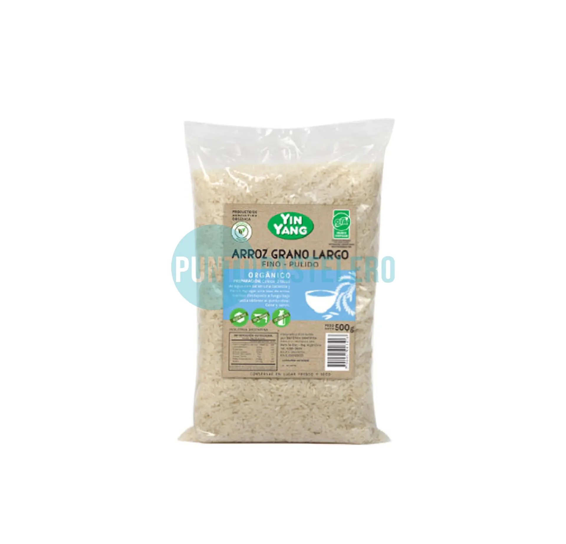 ARROZ LARGO PULIDO ORGANICO YING YANG (X 500 GR.) (SIN TACC)