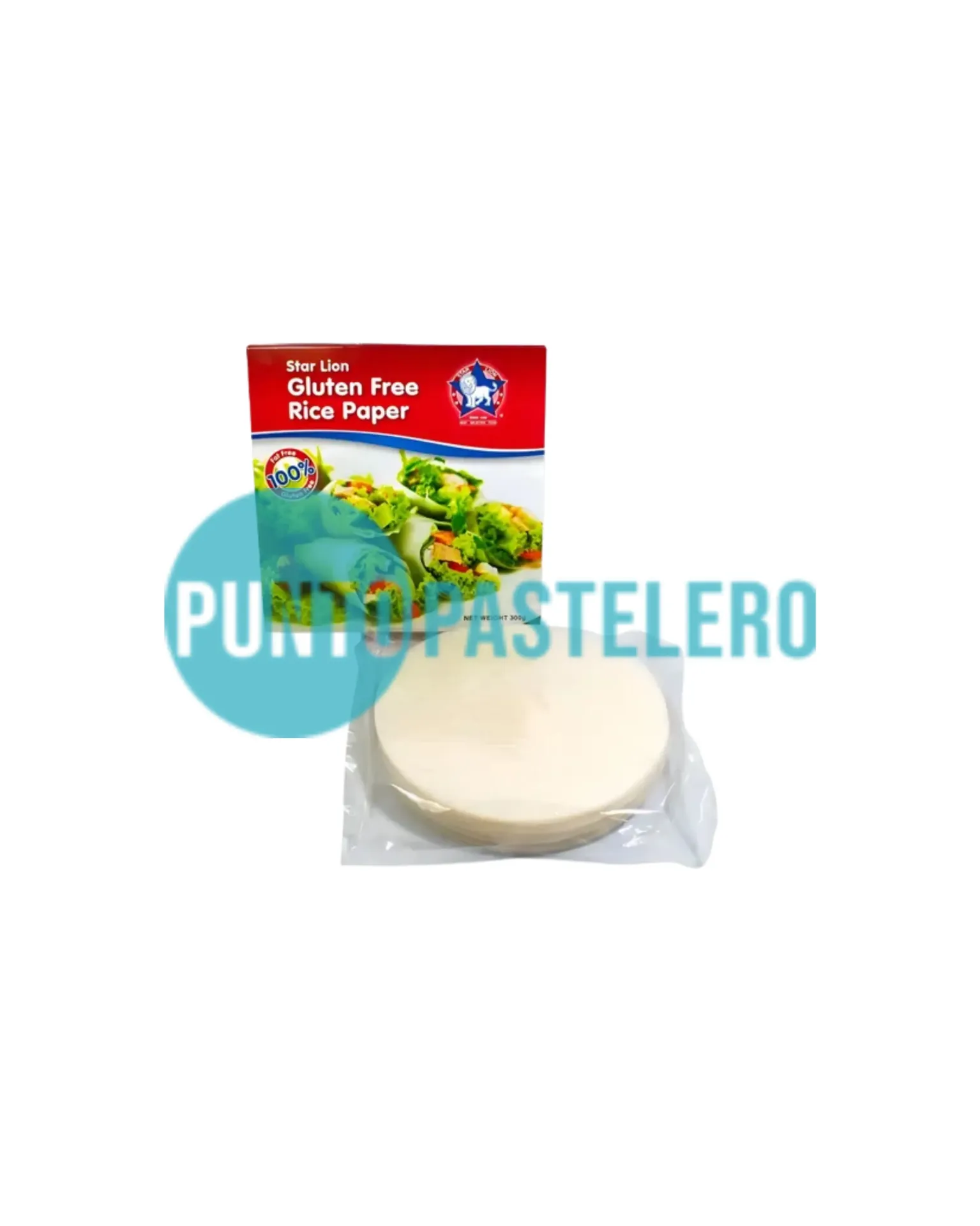 PAPEL DE ARROZ 16 CM STAR LION (X 50 U.) (300 GR.)