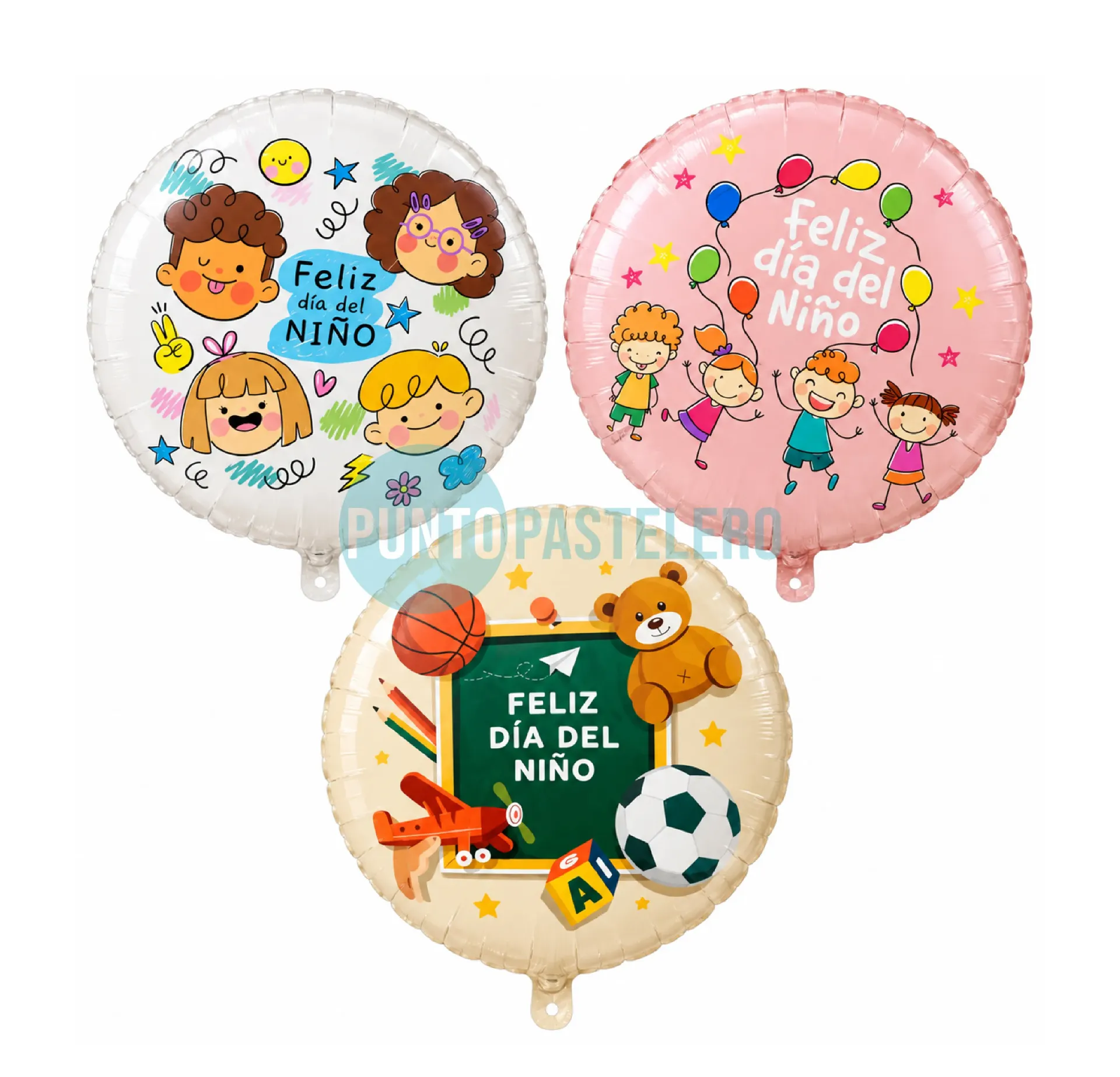 GLOBO METALIZADO FELIZ DIA DEL NIÑO (45 CM) []