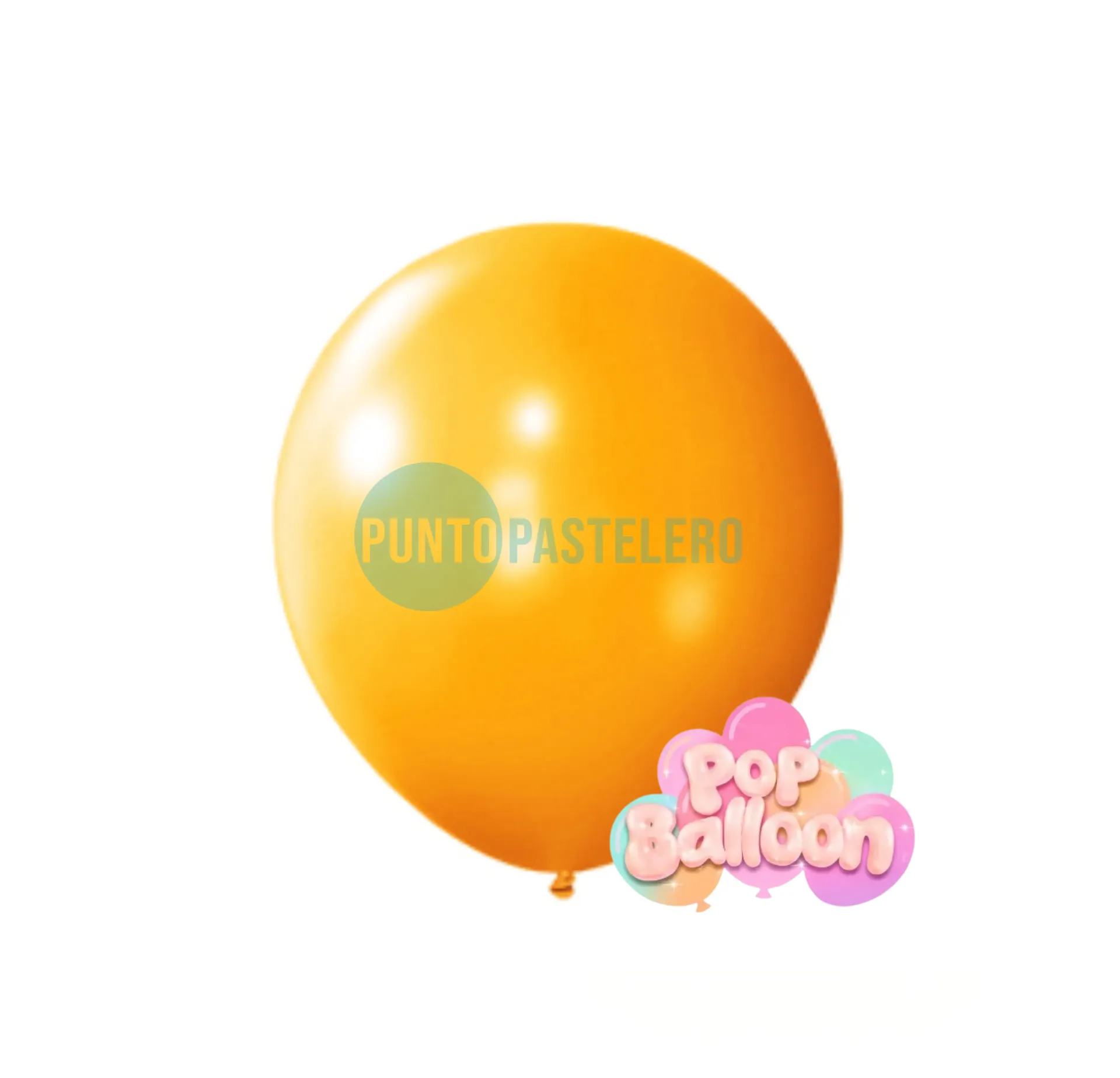 GLOBOS FLUO LATEX POP BALLOON NARANJA 10" (X 50 U.)