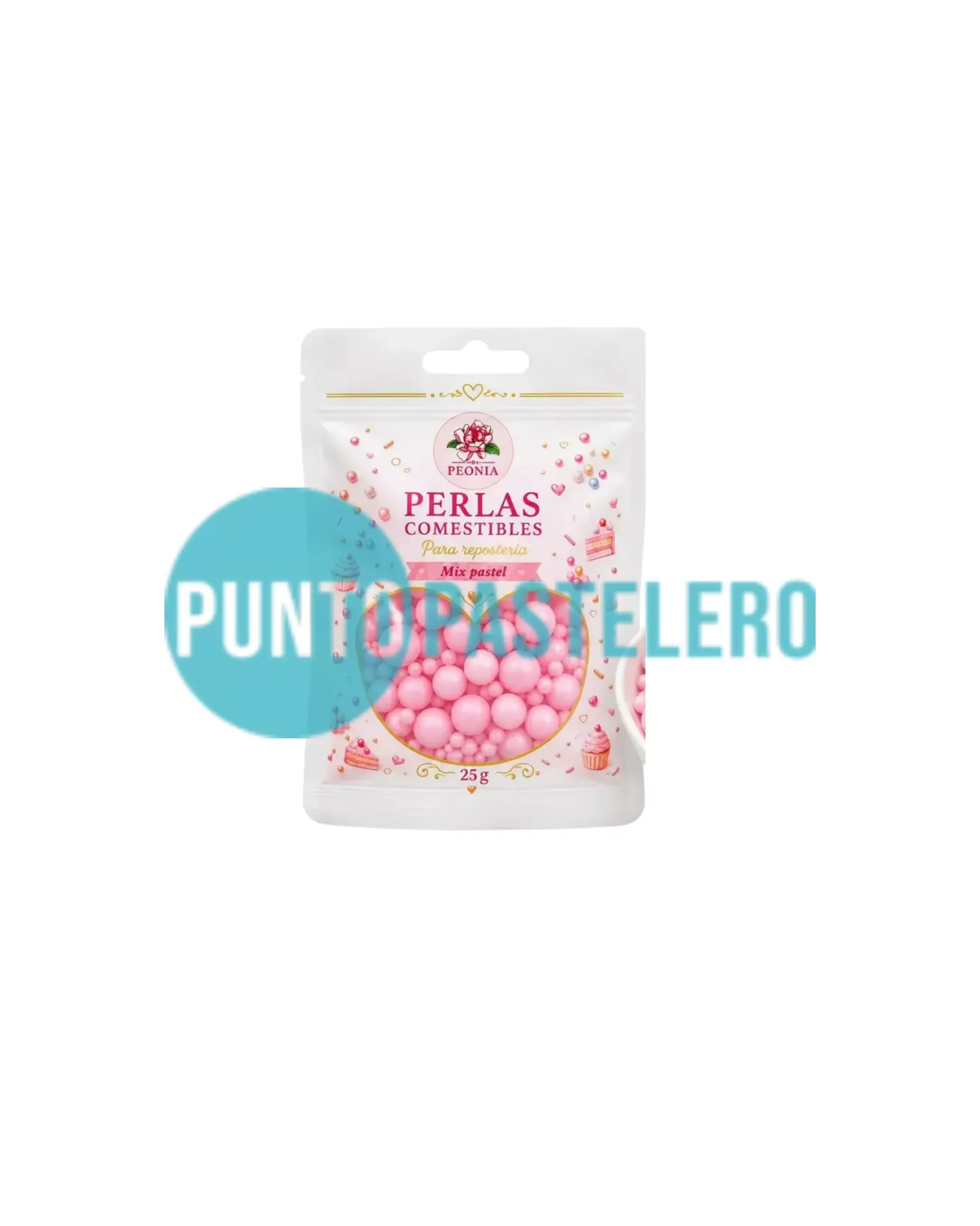 PERLAS COMESTIBLES ROSA MATTE (25 GR)