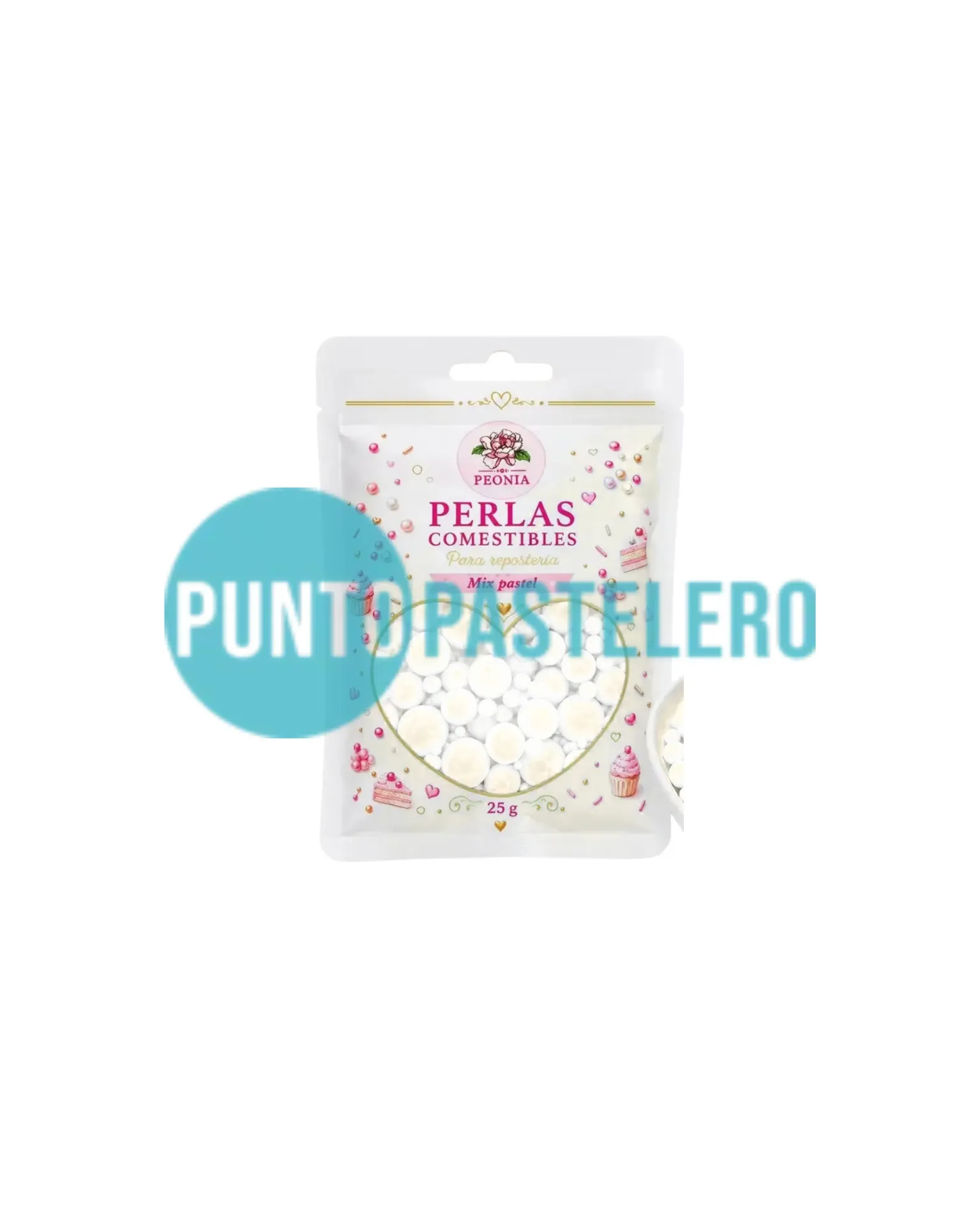PERLAS COMESTIBLES BRILLO BLANCAS (25 GR)
