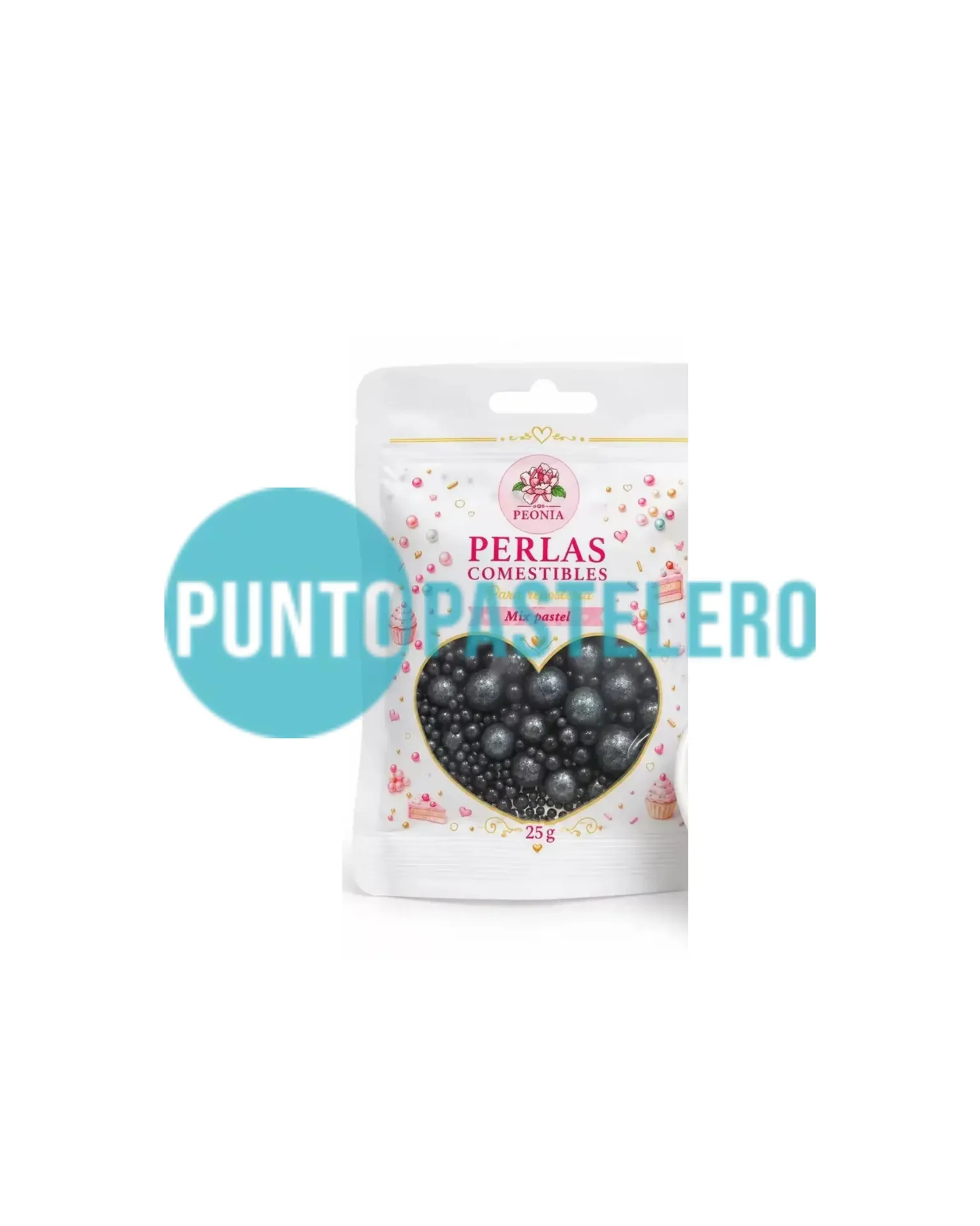 PERLAS COMESTIBLES BRILLO NEGRO (25 GR)