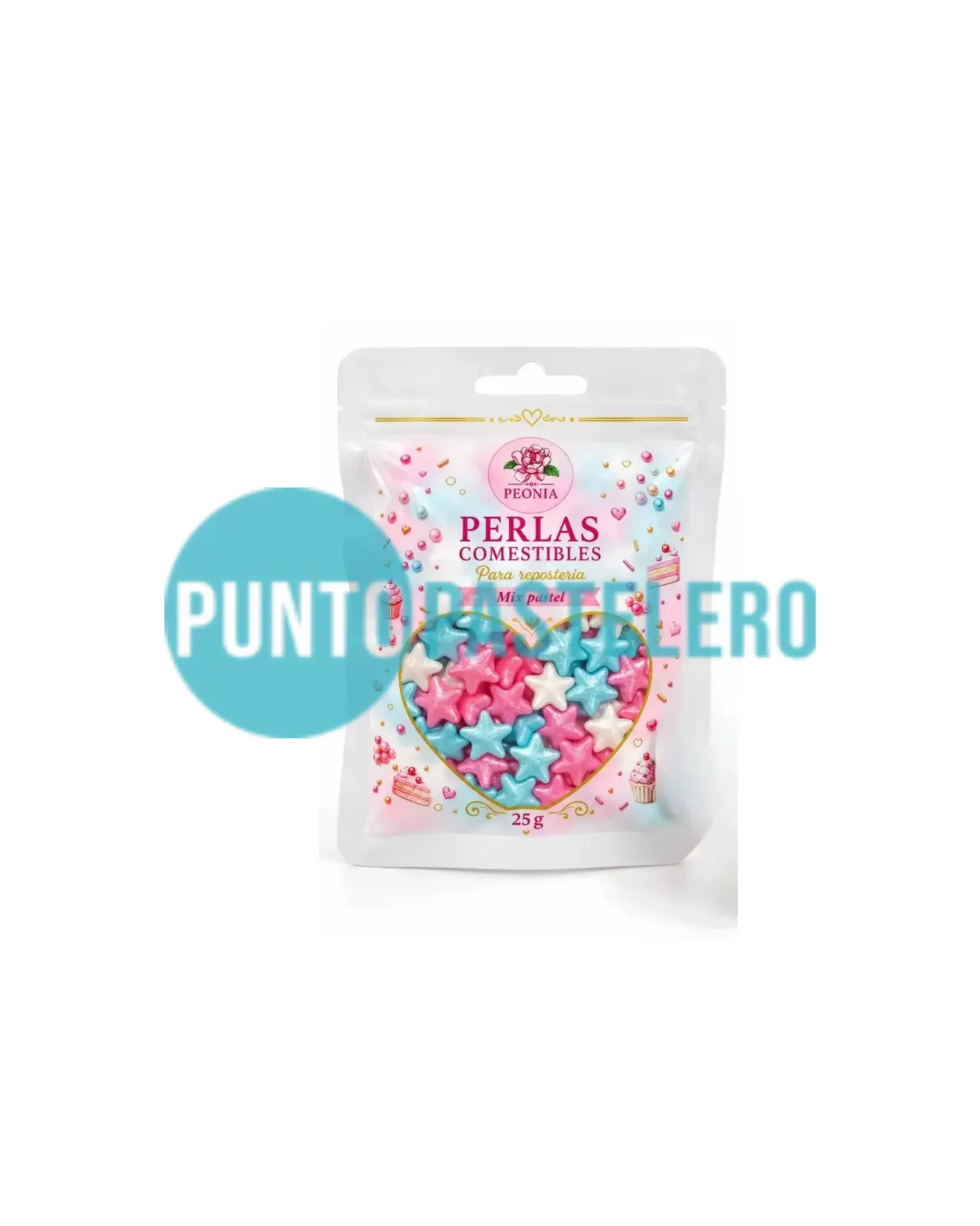 MIX SPRINKLES COMESTIBLES ESTRELLAS PERLADAS (25 GR)