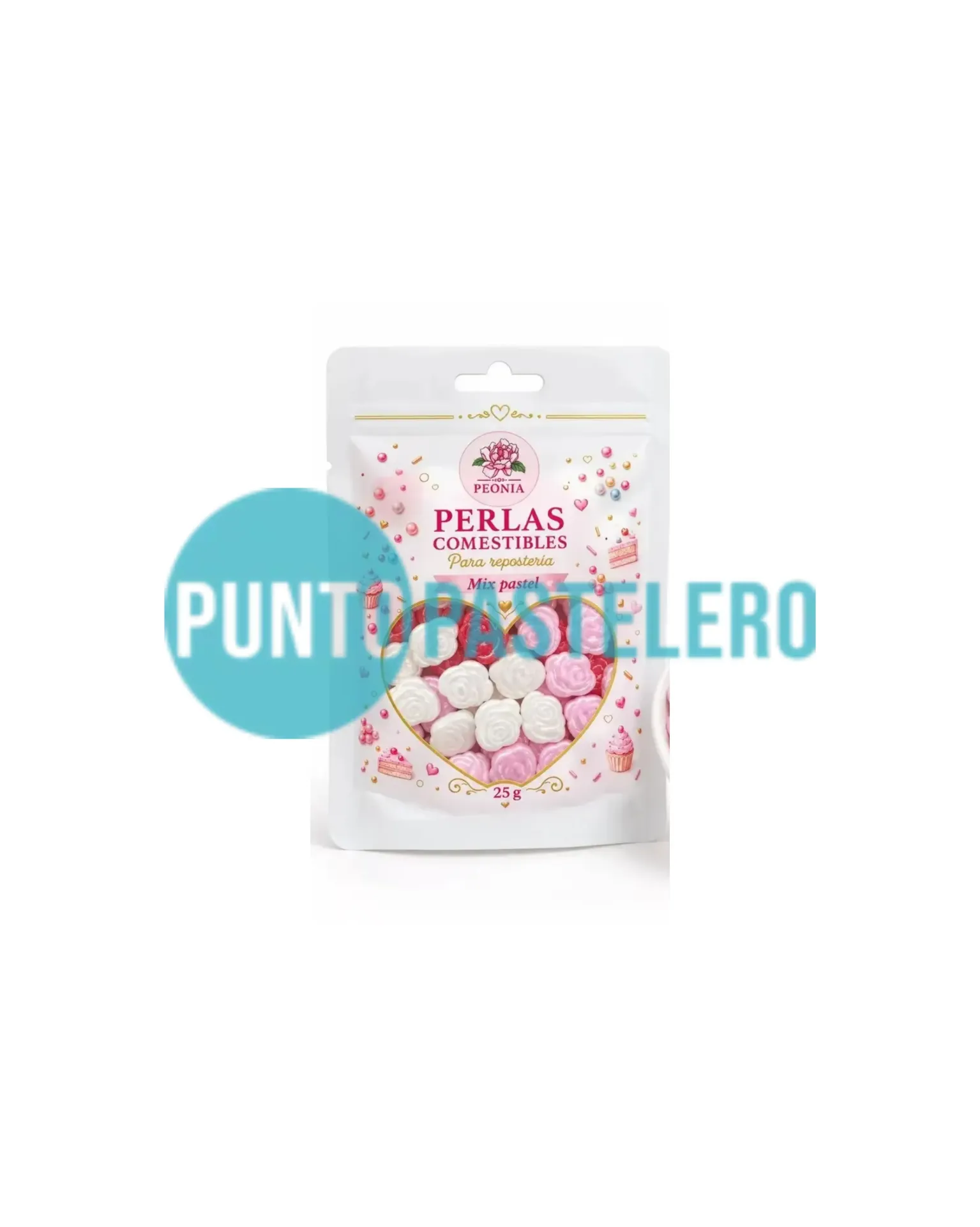 MIX SPRINKLES COMESTIBLES ROSAS (25 GR)