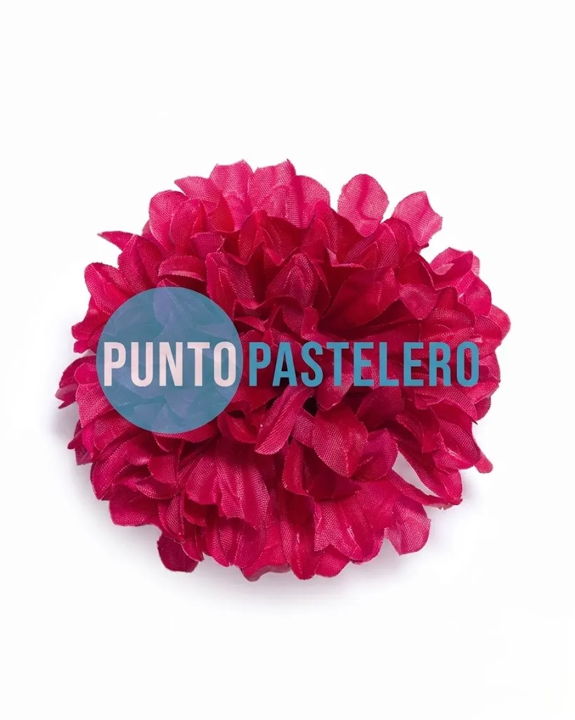 FLOR DE TELA HORTENSIA BORDO (UNIDAD)