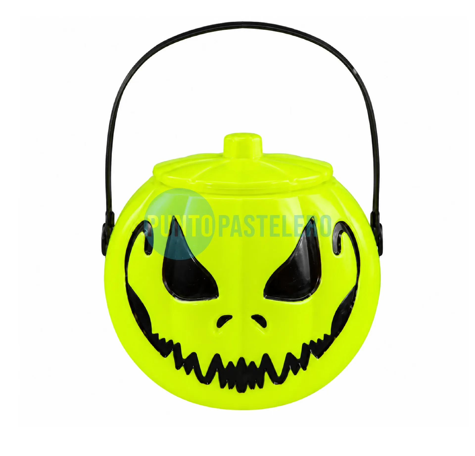 CARAMELERA CALABAZA TERROR AMARILLA FLUO