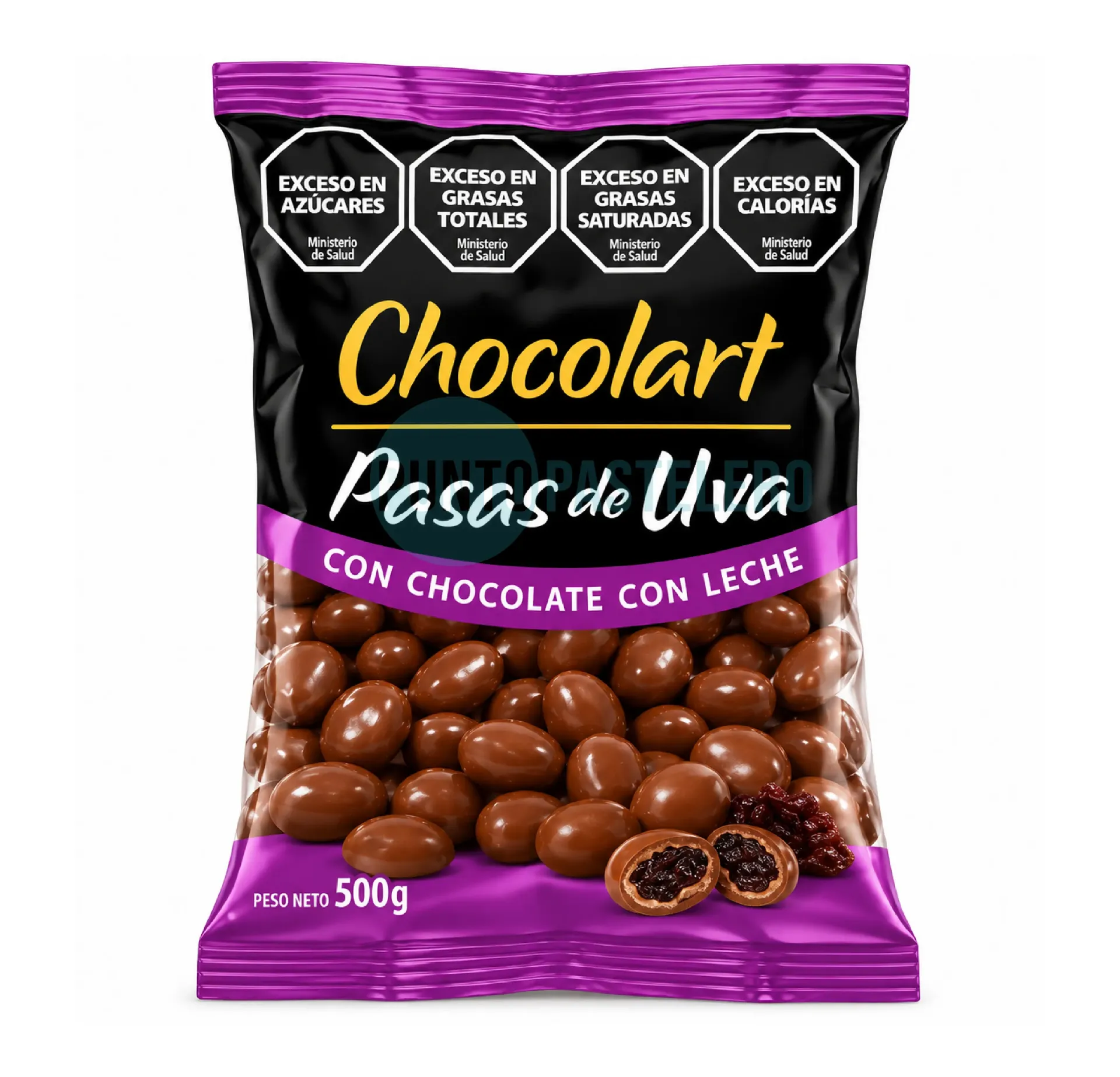 PASAS DE UVA CON CHOCOLATE CHOCOLART (500 GR.)