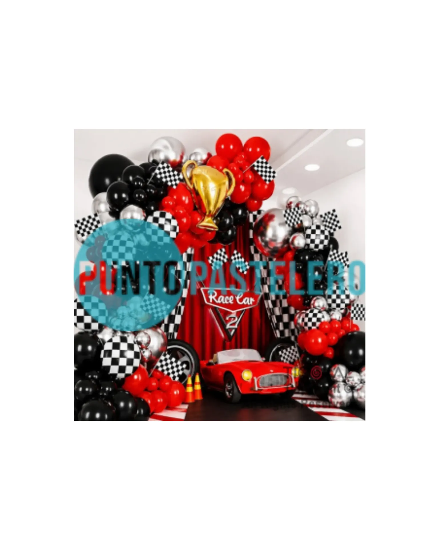 SET DE GLOBOS ARCO XL CARRERAS (90 PCS)