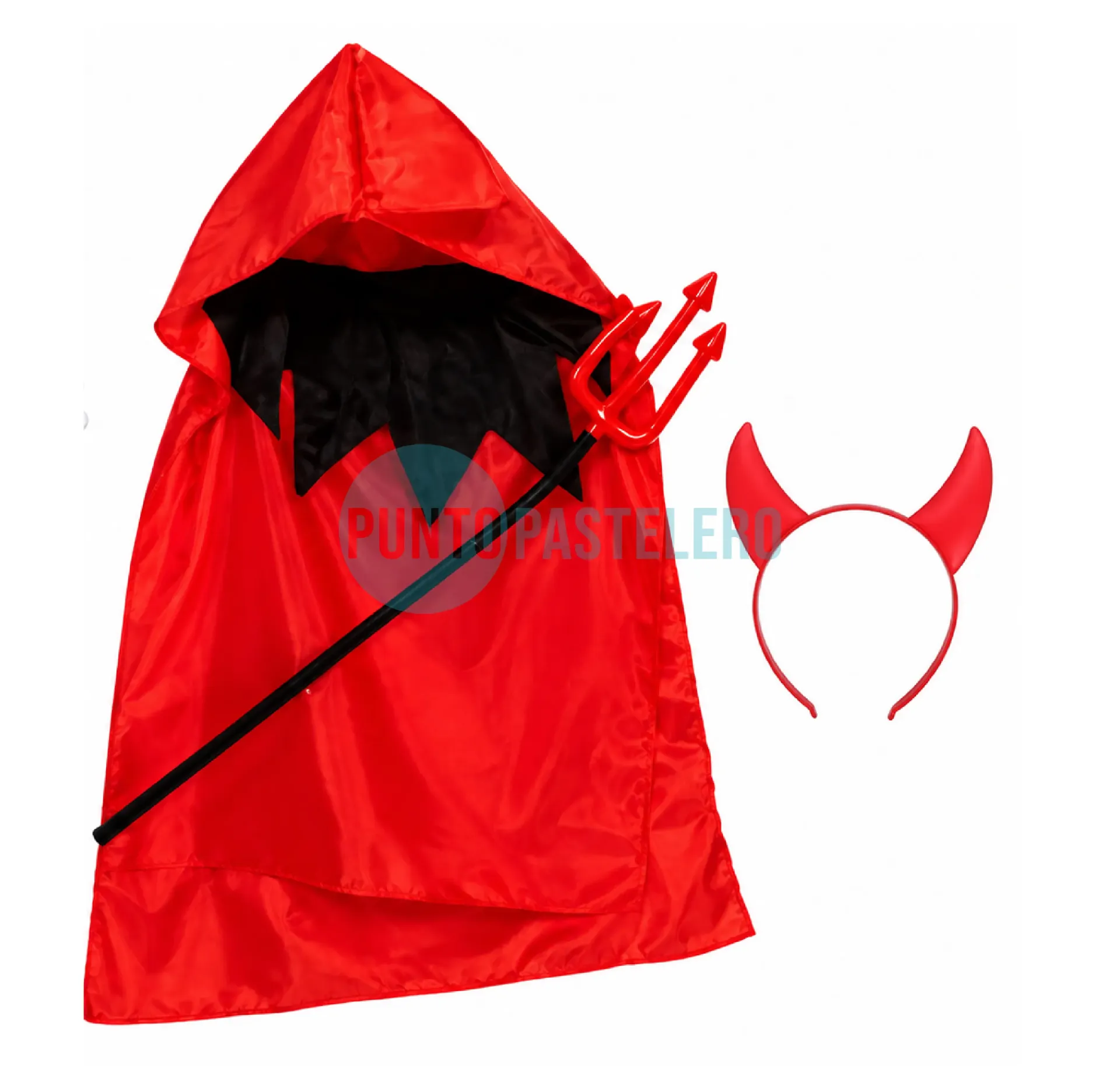 SET DISFRAZ DIABLA (CAPA-TRIDENTE-VINCHA)