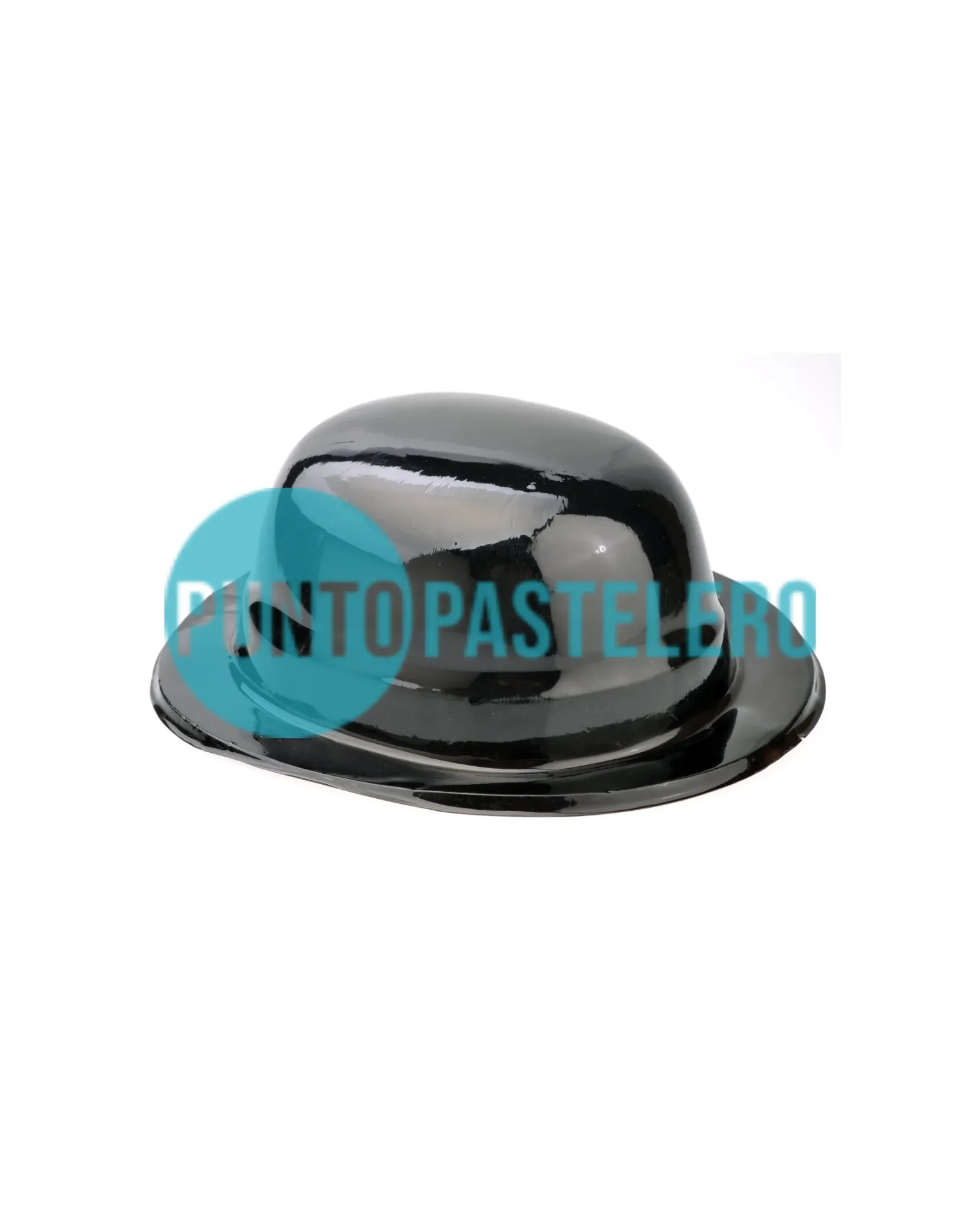 GORRO BOMBIN PLASTICO NEGRO (CHAPLIN)