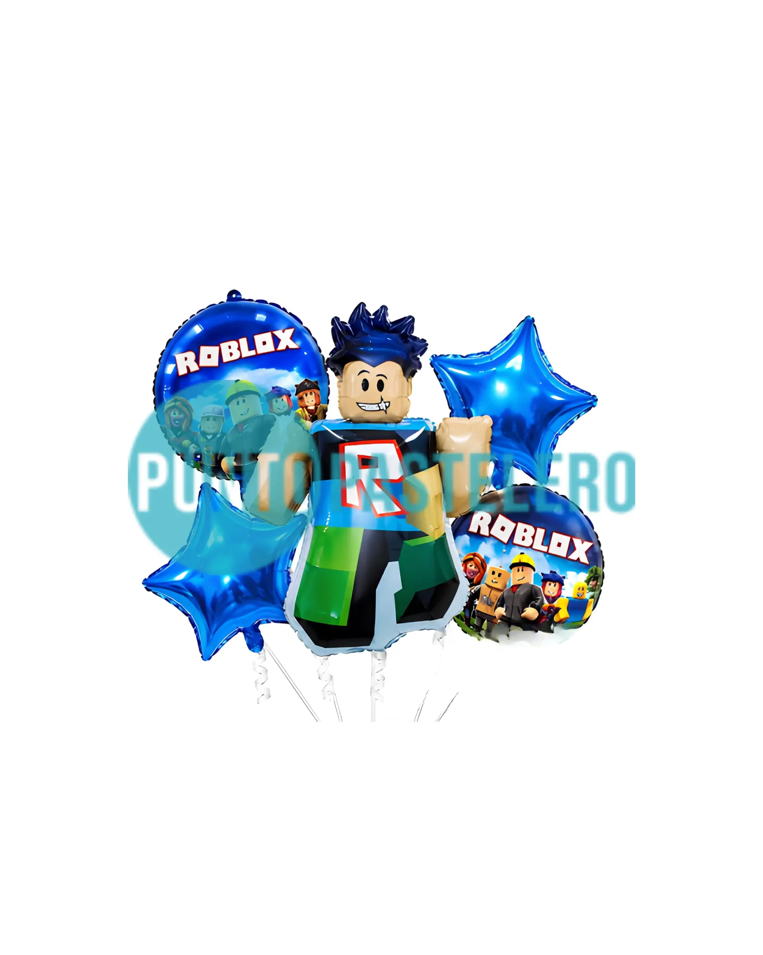 SET DE GLOBOS METALIZADO ROBLOX (5 PCS)