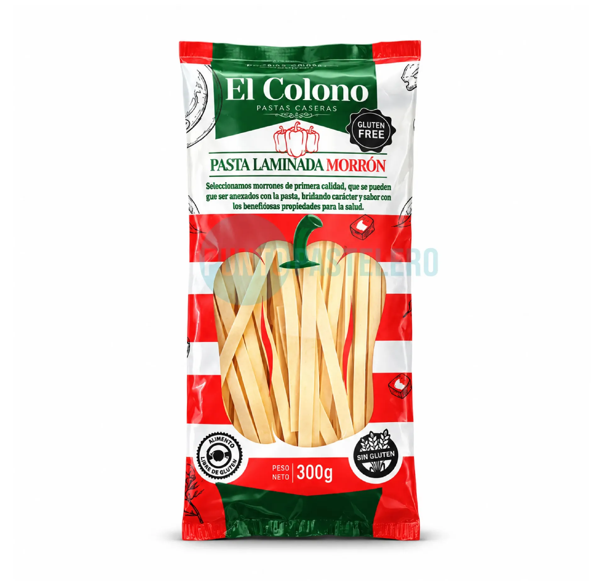 FIDEOS FETUCCINI LAMINADO MORRON EL COLONO (X 300 GR.) (SIN GLUTEN)