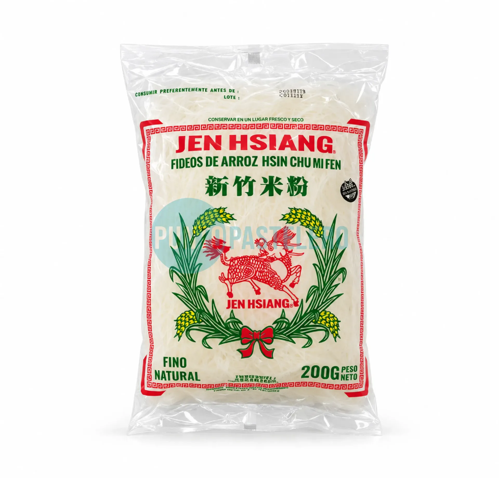 FIDEOS DE ARROZ FINOS FU SHENG (X 200 GR.) (SIN GLUTEN)