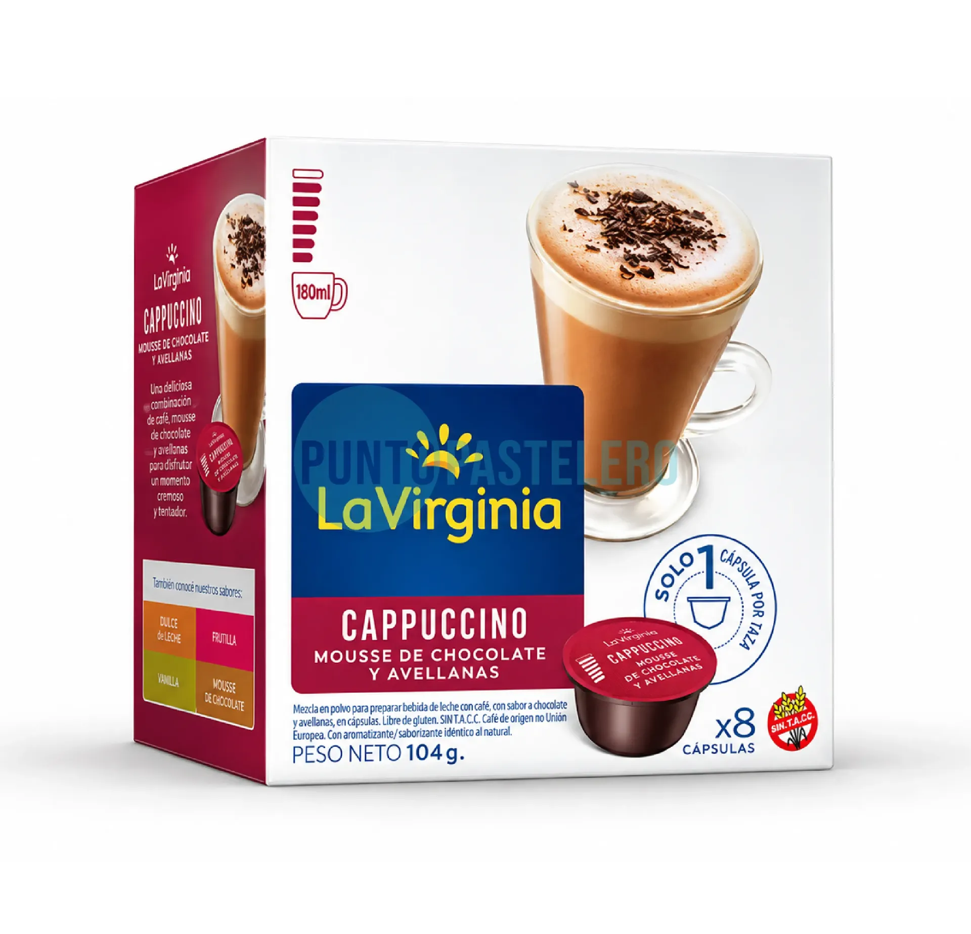 CAFE EN CAPSULA LA VIRGINIA CAPPUCINO (MOUSSE  CHOCOLATE) (X 5 U.)