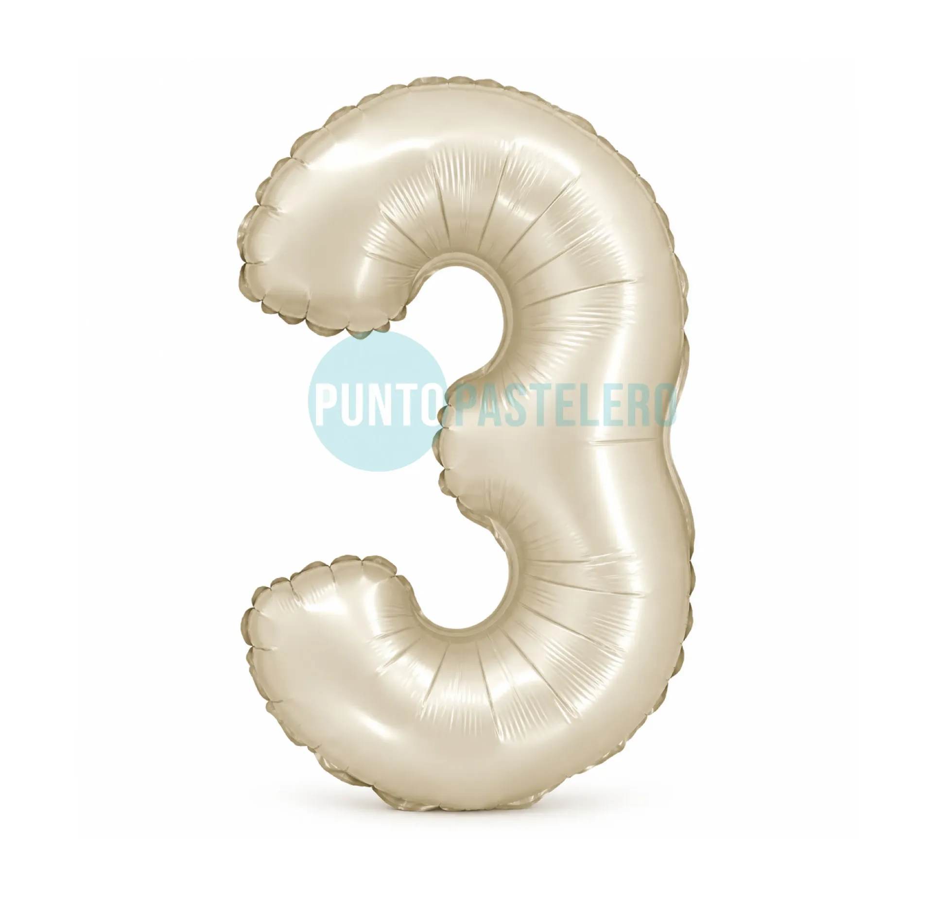 GLOBO NUMERO 3 CREAM (40 CM) (PARTY STORE)