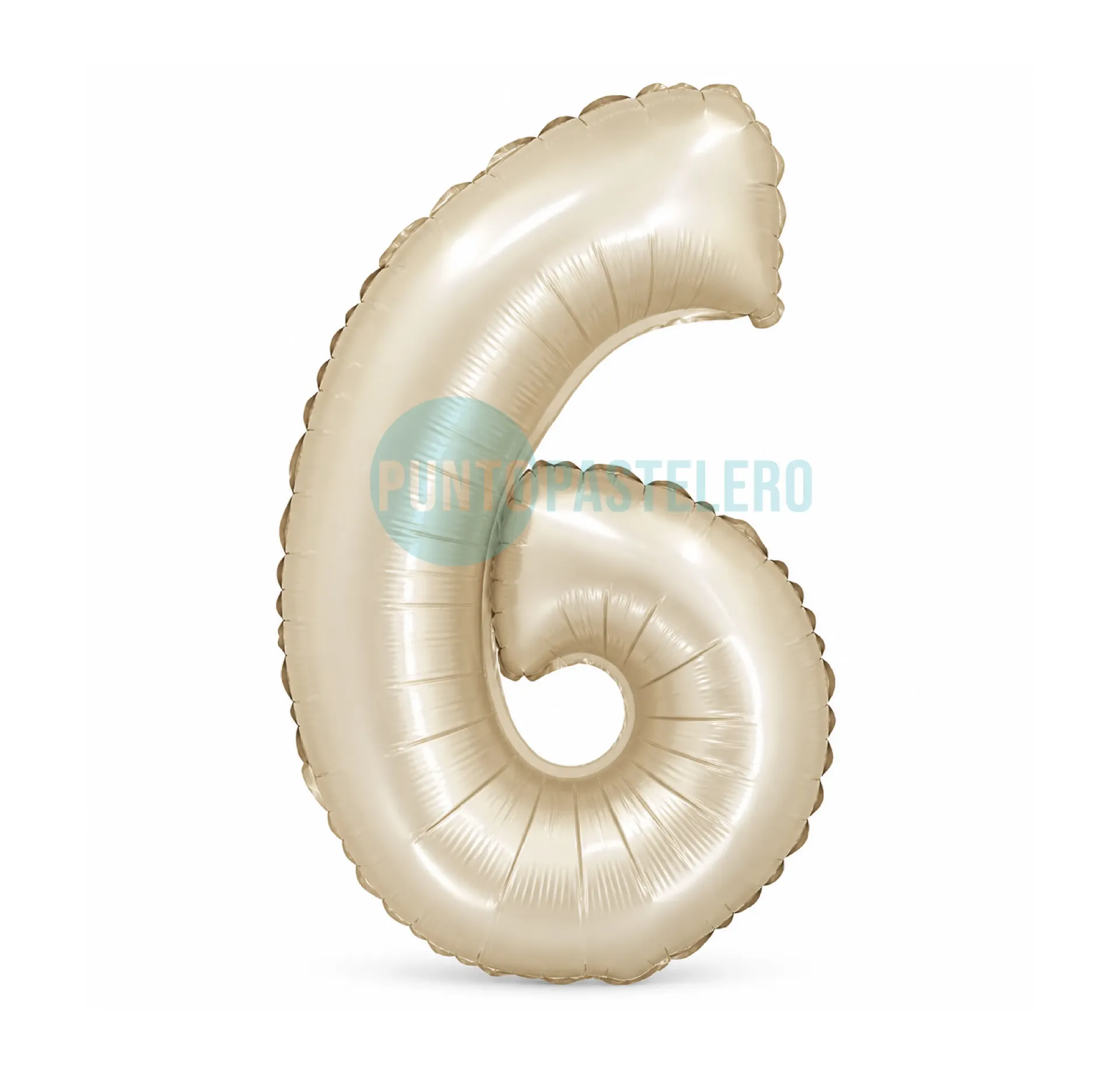 GLOBO NUMERO 6 CREAM (40 CM) (PARTY STORE)