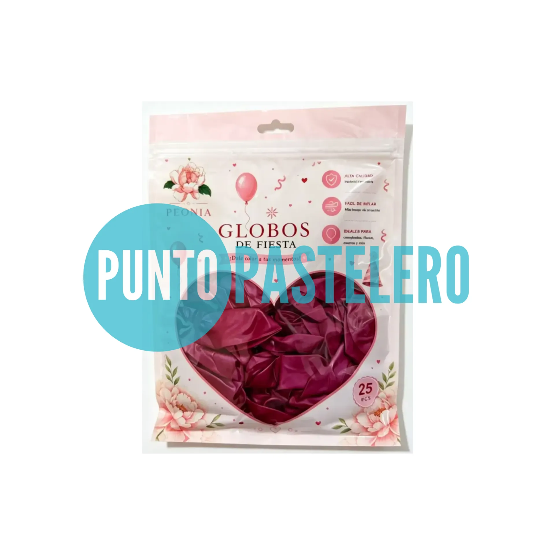 GLOBOS PERLADOS BORDO (X 25 U.)